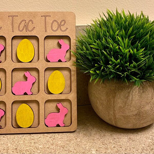 Easter Tic Tac Toe SVG ONLY Glowforge Tested, Bunny, Eggs, Laser Cut ...