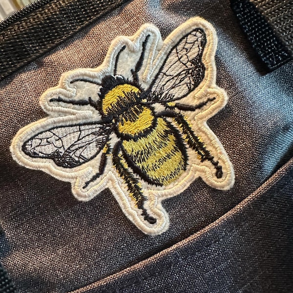 CUSTOM Color Bee Embroidery Patch - Felt Patches, Iron-on, Bee Patches ...