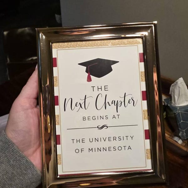 Next Chapter Graduation Sign, College Plans Grad Party Sign Decor ...