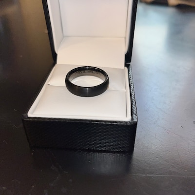 Black Tungsten Wedding Ring,tungsten Carbide Ring,anniversary Ring ...