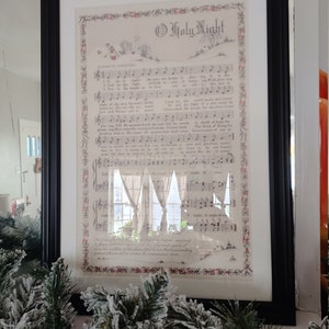 O Holy Night Printable Vintage Christmas Hymn Carol Sheet | Etsy