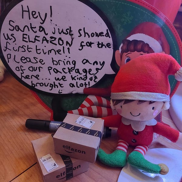 Christmas Elf Sized Elfazon Boxes amazon Elf Prop Idea Digital Download