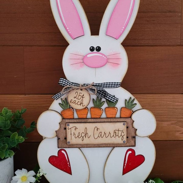 Carrot Patch Bunny Shelf Sitter SVG | Laser Cut File | Glowforge ...