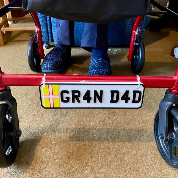 Personalised Number Plate for Mobility Scooter