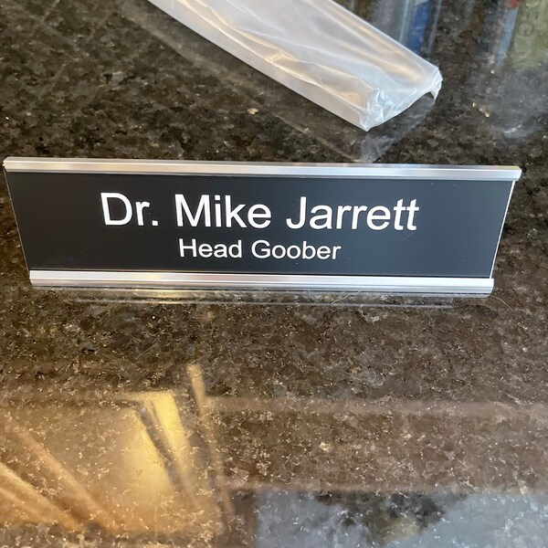 Personalized Office Name Plate With Holder (2