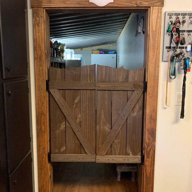 Rustic Wooden Saloon Doors unstained 