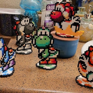 アイロンビーズで作ったヨッシー WITH STAND、パーラー、任天堂、SNES