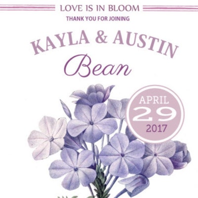 CUSTOM Printable Seed Packet Favor DIY Wedding / Bridal Shower / Baby ...