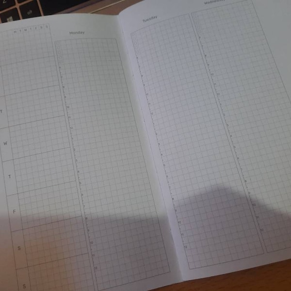 JIBUN Techo Weekly GRID Regular Traveler's Notebook Vertical Japanese ...