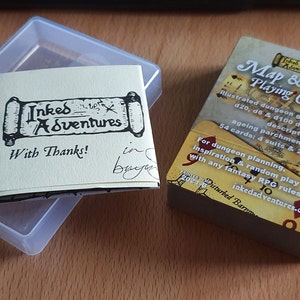 Inked Adventures Map &amp; Dice Playing Cards | Etsy