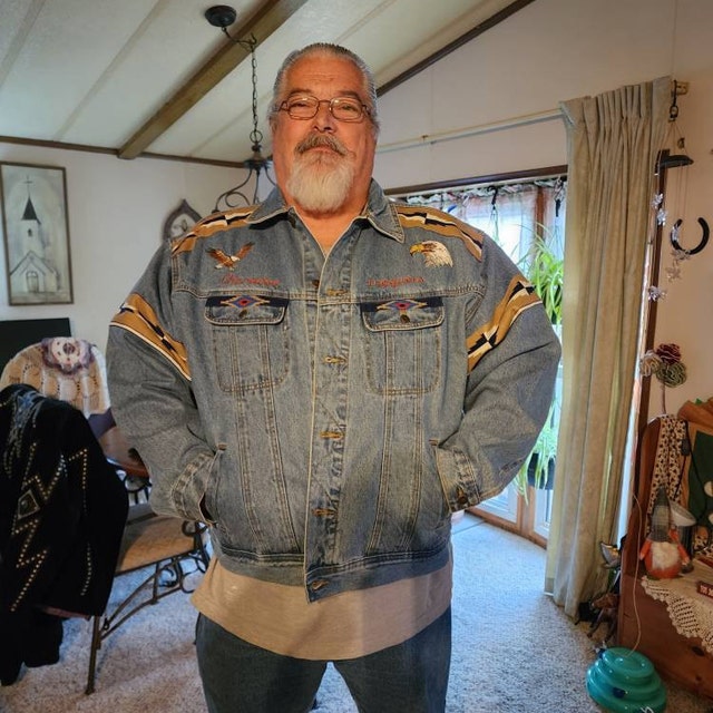 Native American Golden Eagle Jean Jacket