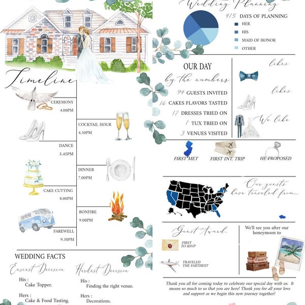 Wedding Program Fun Examples Infographic Wedding Program, Unique Wedding Program, Fun Wedding ...