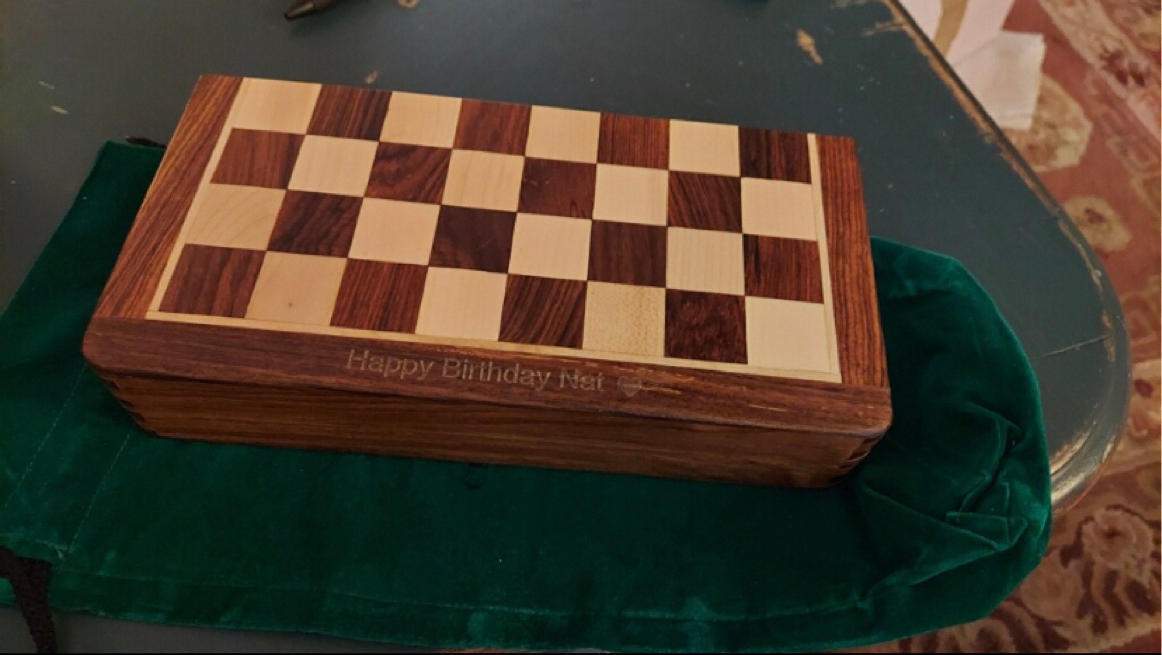 Travel Chess Set Folding Magnetic lacquer finish Sheesham 10&quot; - Portable Chess Set - Foldable Chess Set Board - Travel Friendly Chess Set