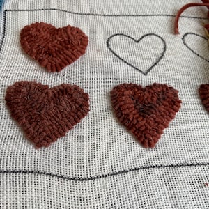 RUG HOOKING KIT - Valentine Heart Table Runner on Linen - Etsy