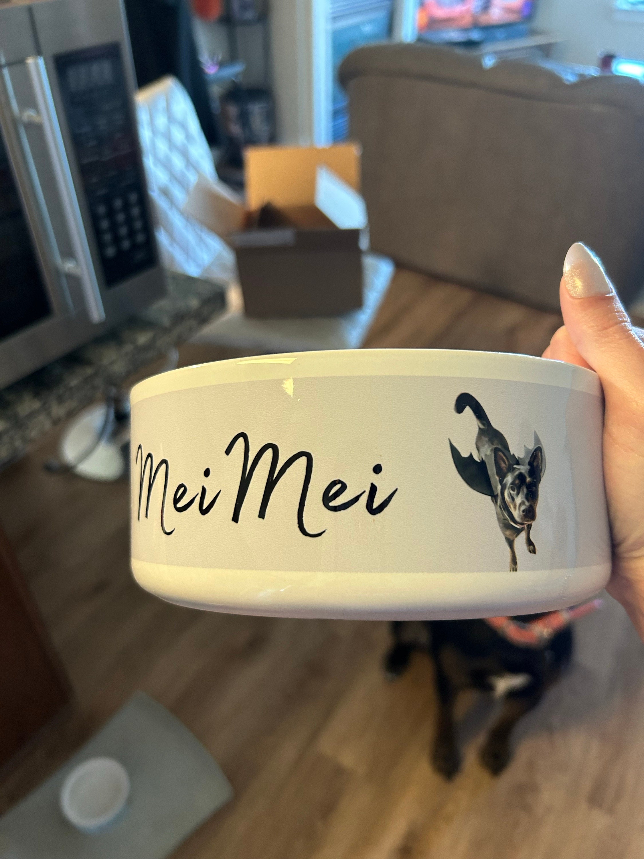 Custom Dog Bowl Using Pet Photo + Name Personalized Dog Bowl Personalized Cat Bowl Custom Cat Bowl Personalized Pet Bowls Custom Pet Bowl