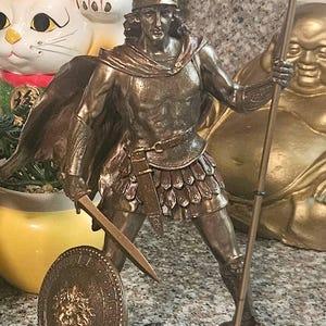 Cold Cast Bronze Ares Mars Statue: Greek Roman God of War