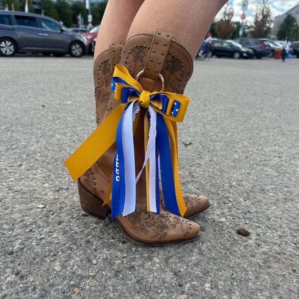 Boot Rivbons For Megan Gameday Boot Bows, Embroidered Ribbons, Custom Boot Ribbons, Spirit ...
