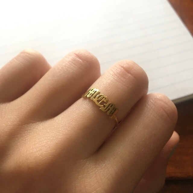 カスタマイズ【Grace Personalized】SAIGEリング GracePersonalized - Etsy