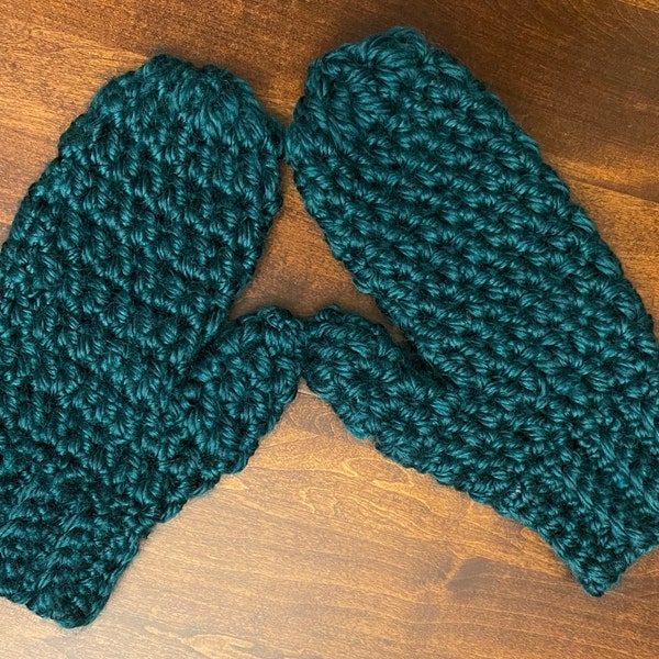 CROCHET PATTERN / Beginner Bulky Mittens - Etsy