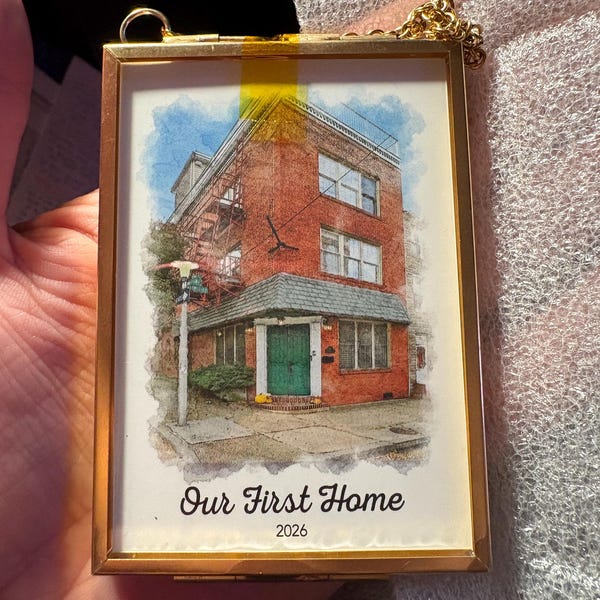 Personalized House Portrait Ornament – New Home Christmas Gift Keepsake ...