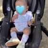 Friedknit Creations Baby Boys Take Me Home Gown with Hat - Light Blue
