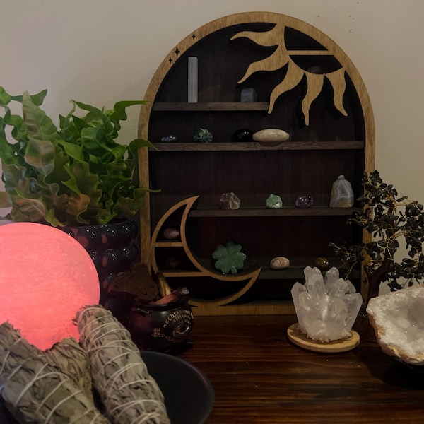 Coppermoon Gothic Cabinet Crystal Shelf- Goth Decor, Altar Shelf ...