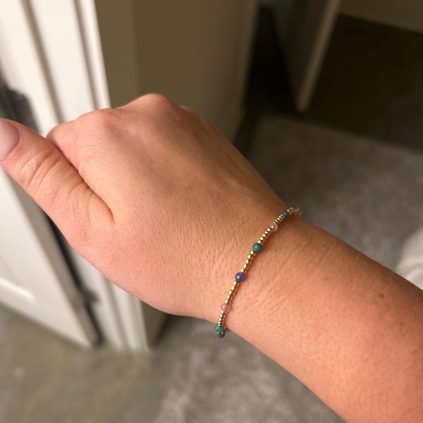 2mm ruby ombre bracelet