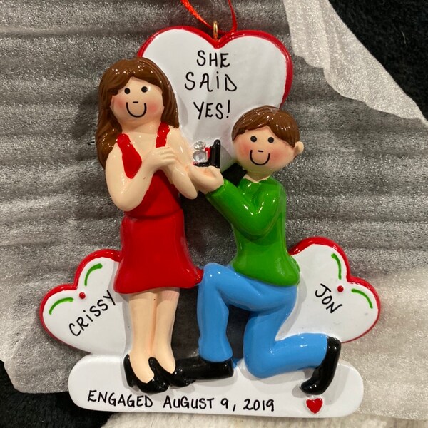 Just engaged christmas ornament