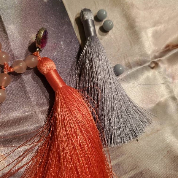 20PCS Dark Blue Silky Tassels - 3cm Handmade Jewelry Making Supplies For Craft Projects