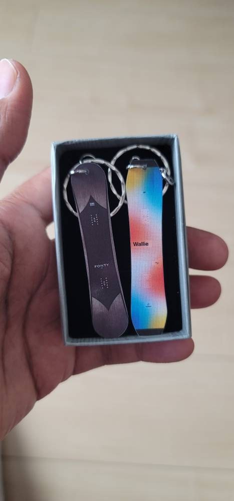 Custom Keychain Snowboard