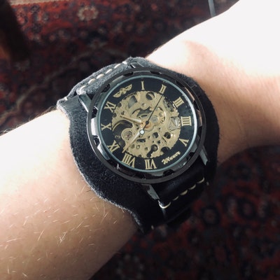 One Piece Handmade Leather Watch Strap Brown Distressed Watch - Etsy