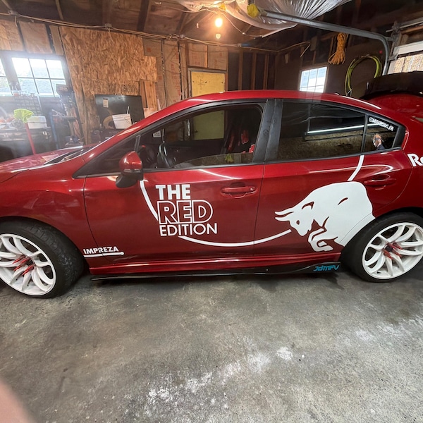 Custom Bull Style Car Vinyl Decal, JDM Drift Wrap 