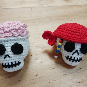 SKULL CROCHET PATTERN Amigurumi Skull Keychain Crochet Human Skull SKULL CROCHET PATTERN Amigurumi Skull Keychain Crochet Human Skull