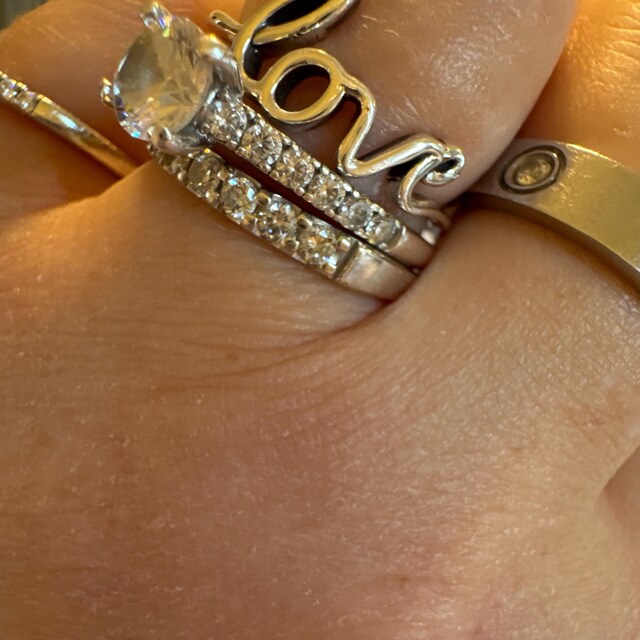 LeCalla Sterling Silver Love Script Ring - 925 Silver Minimalist Band For Women