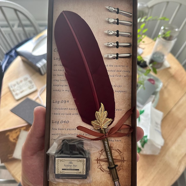 Antique Feather Calligraphy Pen Quill Pen And Ink Calligraphy Set ...