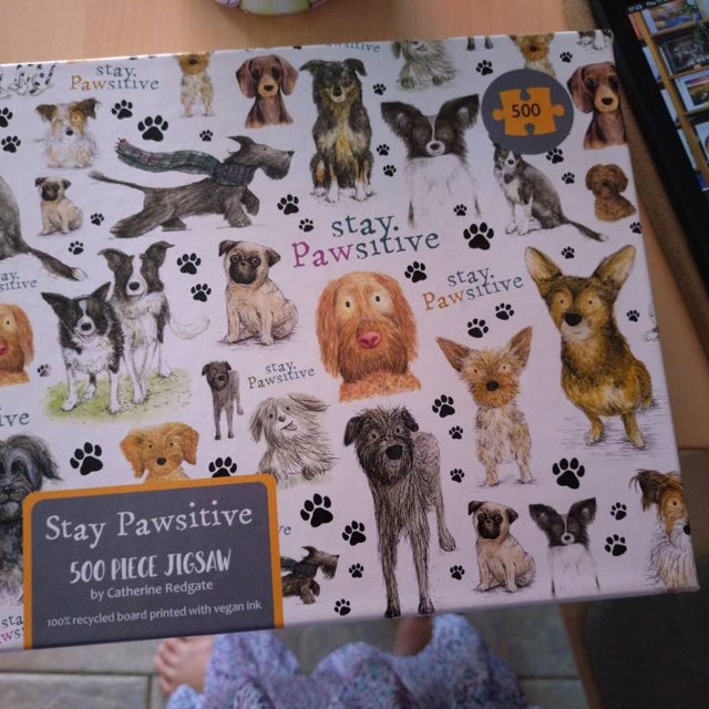 Stay Pawsitive DOGS 500 Piece JIGSAW Puzzle 500pc Vegan Dog