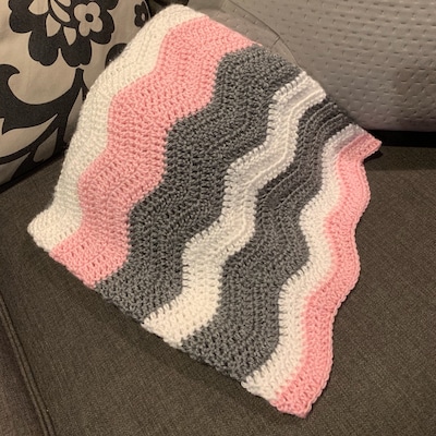 Daisy Cottage Designs Ripple Baby Blanket Crochet Pattern, Classic ...