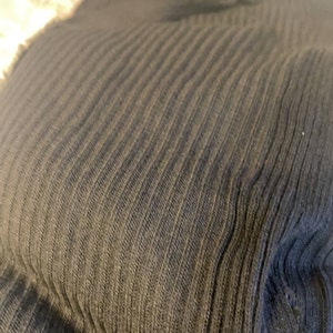 BLACK Rib Knit Fabric Ribbing Fabric Sleeves Collar BLACK - Etsy
