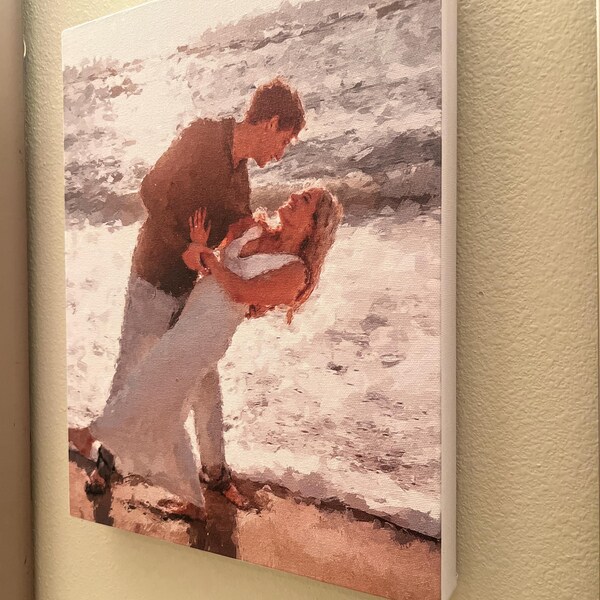 Custom Painting From Photo on Canvas, Original Handmade Portrait ...