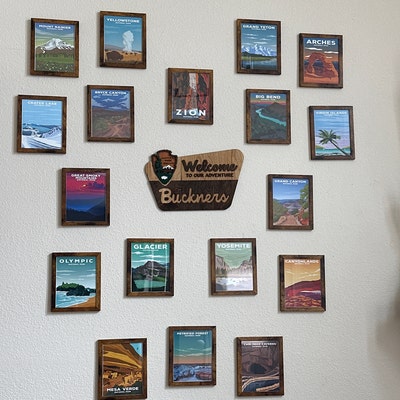 Original Designed National Park Family Sign, Wedding Gift, Outdoor