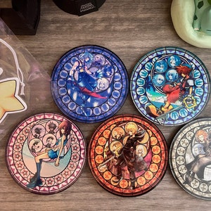 KINGDOM HEARTS III コースター Kingdom Hearts Coasters: Stained Glass Acrylic Gamer Gift - Etsy