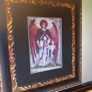 大天使ラファエル – ヴィンテージのステンドグラスの窓から – アール