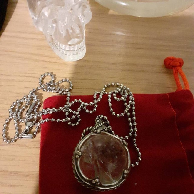 Crystal Ball Pendant, Sterling Silver Necklace With Various