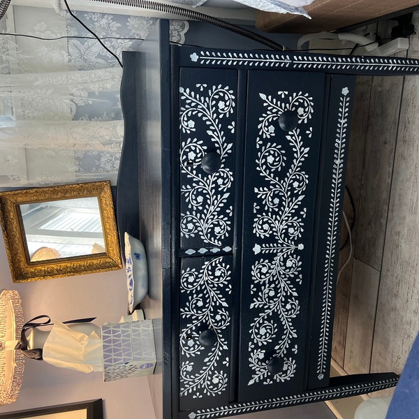 Raja Bone Inlay Stencil - DIY Bone Inlay Designs for Furniture Makeover ...