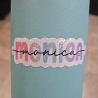 Personalized Name Sticker, Custom Name Sticker, Shadow Name Sticker ...