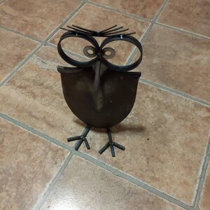Owl Yard Art Recycled Garden Sculpture - Etsy