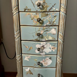 Beautiful Refinished Jewelry & Keepsakes Armoire / Cabinet - SOLD - EXAMPLE ONLY!