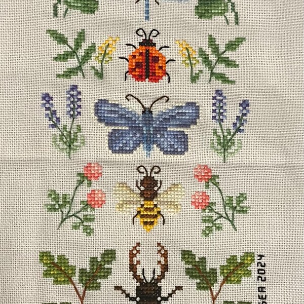 Cross Stitch Pattern Buzzing Sampler DMC Chart Embroidery Printable PDF ...