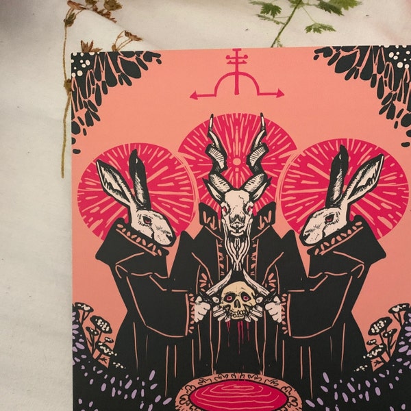 Bloodletting Ritual Art Print (2 SIZES)- Gothic Decor, Horror Print ...