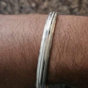 999 Pure Silver Sikh Kada | Men's Silver Bracelet | Handmade